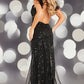 Jovani 22507 Backless V-Neckline Sequin Dress - Special Occasion