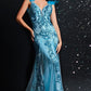 Jovani 22507 Backless V-Neckline Sequin Dress - Special Occasion