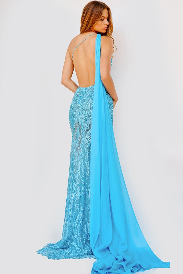 Jovani 22602 Beaded One Shoulder Dress - Special Occasion