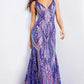 Jovani 22770 Sequin Fitted Plunging Neck Sheath Dress - Special Occasion/Curves