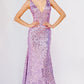 Jovani 23079 Fitted V-Neckline Sequin Gown - Special Occasions/Curves