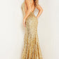 Jovani 23079 Fitted V-Neckline Sequin Gown - Special Occasions/Curves