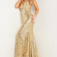 Jovani 23079 Fitted V-Neckline Sequin Gown - Special Occasions/Curves