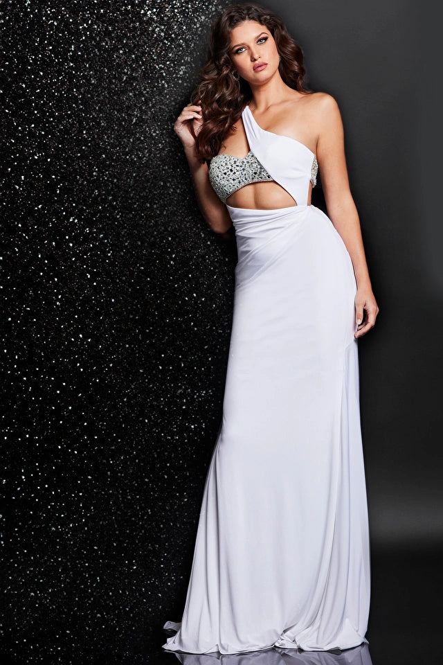Jovani 23130 One Shoulder Sexy Mermaid Dress - Special Occasion
