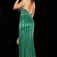 Jovani 23372 Embellished Sexy Halter Dress with Side Slit - Special Occasion