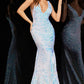 Jovani 23386 Beaded V-Neckline Backless Mermaid Dress - Special Occasion/Curves