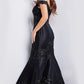 Jovani 23928 Embroidered Off Shoulder Mermaid Dress - Special Occasion/Curves
