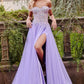 Jovani 23963 Off The Shoulder Tulle A-Line Gown - Special Occasion