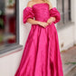 Jovani 24099 Strapless Puff Sleeves A-Line Gown - Special Occasion