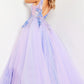 Jovani 24602 Floral Bodice A-Line Ballgown - Special Occasion/Curves