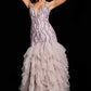 Jovani 25853 Beaded V-Neckline Mermaid Dress - Special Occasion/Curves