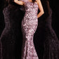 Jovani 25901 Sequin One Shoulder Mermaid Dress - Special Occasion/Curves