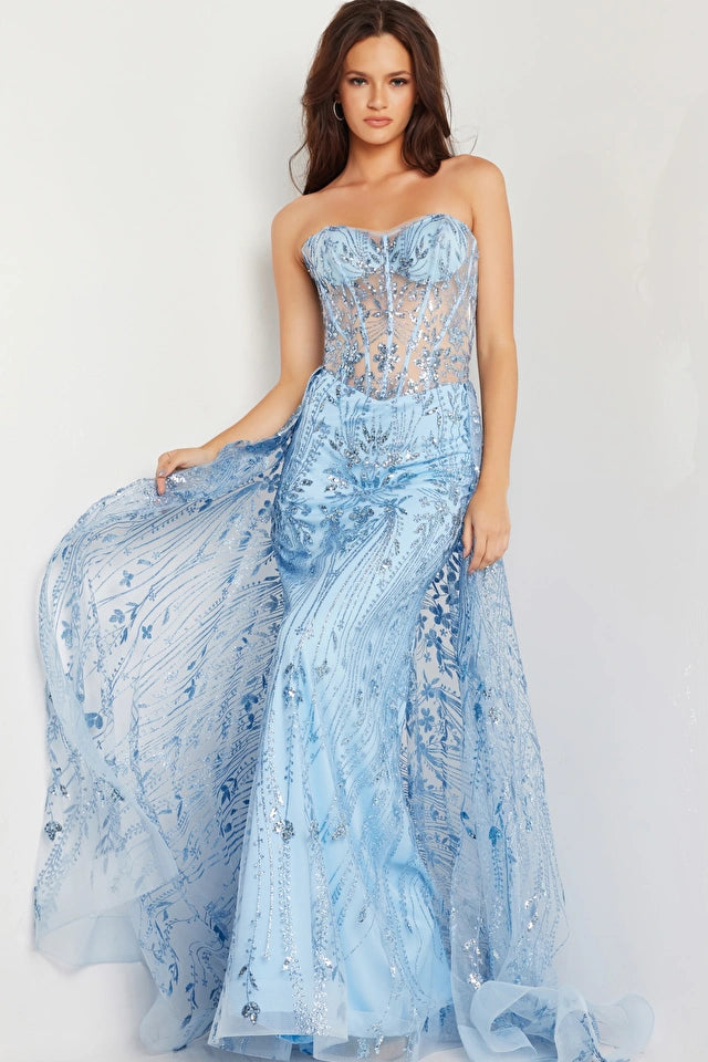 Jovani 26113 Illusion Sweetheart Bodice Mermaid Dress - Special Occasion
