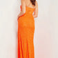 Jovani 26125 Strapless Sequin High Slit Dress - Special Occasion