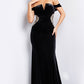 Jovani 36733 Off The Shoulder Velvet Dress - Special Occasion