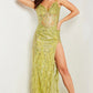 Jovani 36885 Embellished Plunging Neckline Dress - Special Occasion
