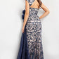 Jovani 37203 Embroidered Cap Sleeve Mermaid Dress - Special Occasion/Curves