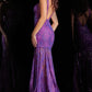 Jovani 37541 Embellished Illusion V-Neckline Dress - Special Occasion