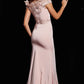 Jovani 37572 Embellished V-Neck Sheath High Slit Dress - Special Occasion/Curves