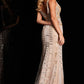 Jovani 37577 Embellished V-Neckline Sequin Dress - Special Occasion/Curves