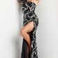 Jovani 38377 Sequin One Shoulder Leg Slit Dress - Special Occasion/Curves