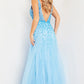 Jovani 38430 Embellished A-Line Plunging Neck Gown - Special Occasion