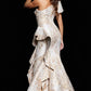 Jovani 38935 One Shoulder Ruffle Skirt Mermaid Dress - Special Occasion/Curves