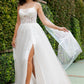 Lace Corset Spaghetti Bridal Dress by Cinderella Couture USA AS4217