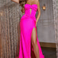 Jovani 43419 Strapless Sweetheart Neckline Leg Slit Gown - Special Occasion/Curves