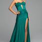 Jovani 43419 Strapless Sweetheart Neckline Leg Slit Gown - Special Occasion/Curves