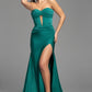 Jovani 43419 Strapless Sweetheart Neckline Leg Slit Gown - Special Occasion/Curves