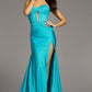 Jovani 43419 Strapless Sweetheart Neckline Leg Slit Gown - Special Occasion/Curves