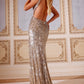 Jovani 43623 Embellished Sequin V-Neckline Gown - Special Occasion