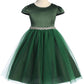 Capped Sleeve Satin & Tulle Plus Size Girl Party Dress by AS452-A Kids Dream - Girl Formal Dresses