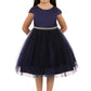 Capped Sleeve Satin & Tulle Plus Size Girl Party Dress by AS452-A Kids Dream - Girl Formal Dresses