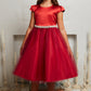 Capped Sleeve Satin & Tulle Plus Size Girl Party Dress by AS452-A Kids Dream - Girl Formal Dresses