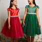 Capped Sleeve Satin & Tulle Plus Size Girl Party Dress by AS452-A Kids Dream - Girl Formal Dresses