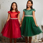 Capped Sleeve Satin & Tulle Plus Size Girl Party Dress by AS452-A Kids Dream - Girl Formal Dresses