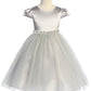 Capped Sleeve Satin & Tulle Plus Size Girl Party Dress by AS452-A Kids Dream - Girl Formal Dresses