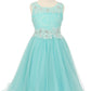 Rhinestone Lace Tulle Girl Party Dress by Cinderella Couture USA AS5010