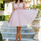 Beautiful Sparkly Tulle A-Line Short Party Dress by Cinderella Couture USA AS5112J