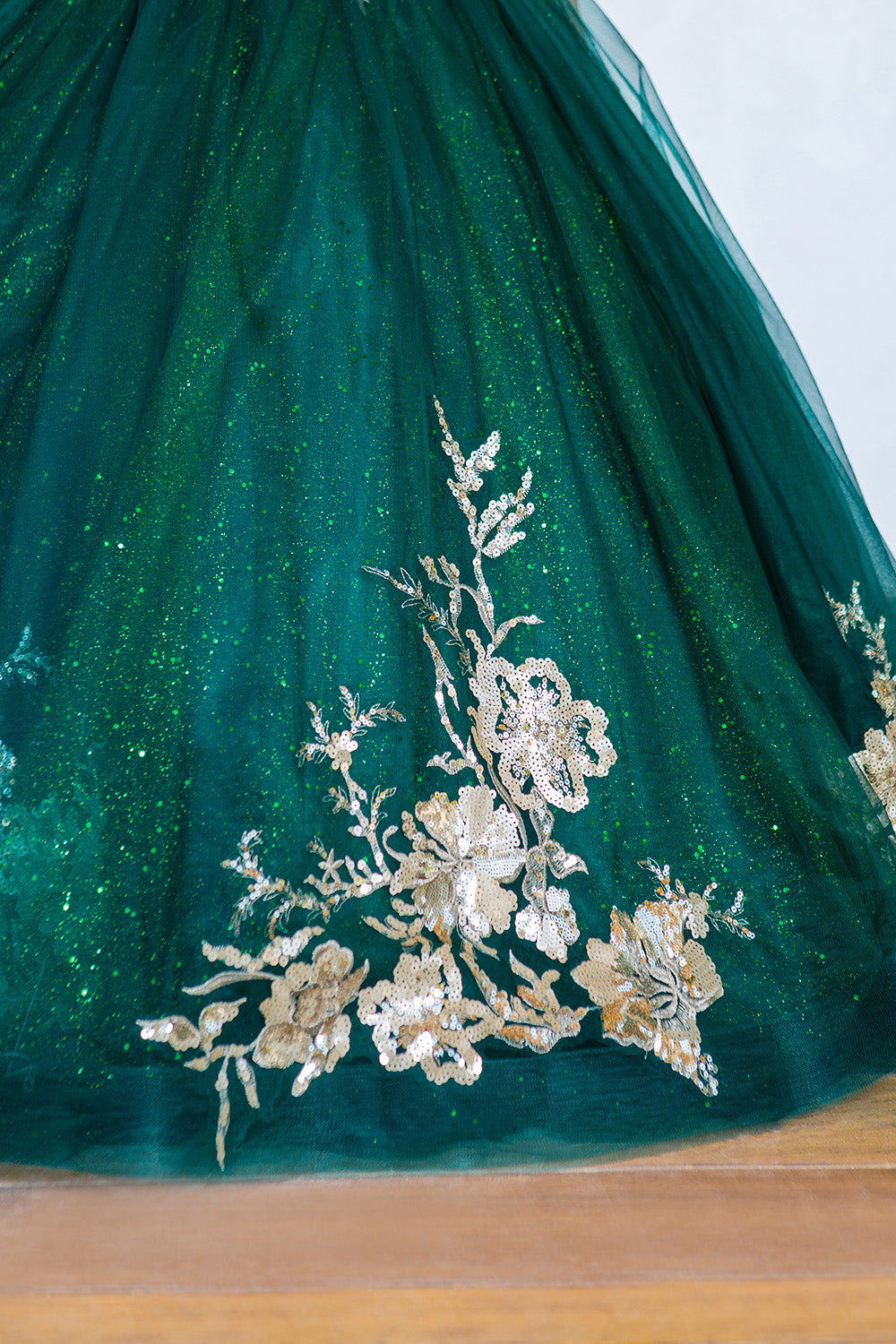 Scoop Neck Floor Length Satin Flower Girl Dress with Pearl Beaded Waist Cinderella Couture 5118