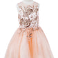 Satin Glittered Tulle Girl Party Dress by Cinderella Couture USA AS5121