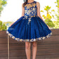 Satin Glittered Tulle Girl Party Dress by Cinderella Couture USA AS5121