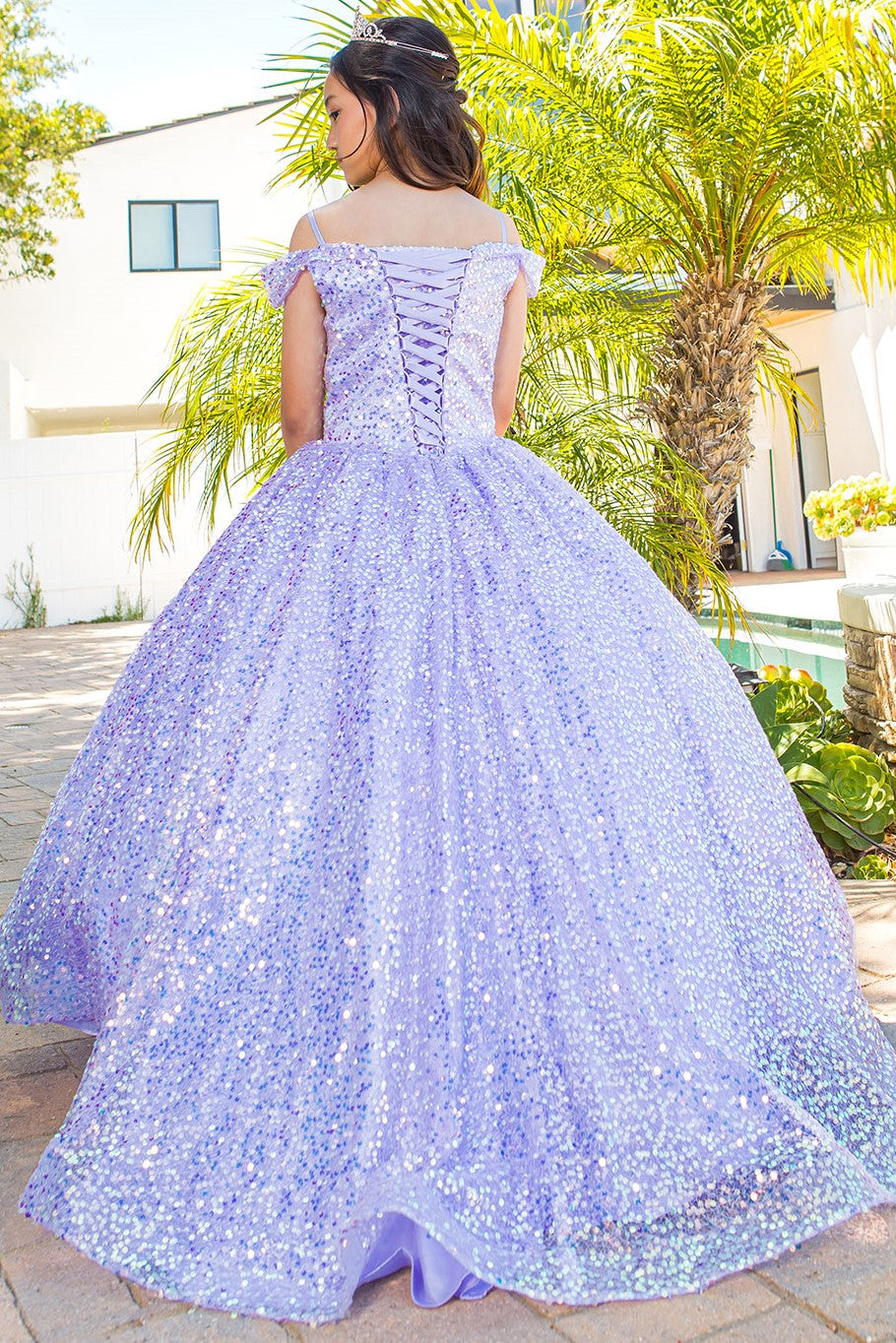 mini quince dresses lilac Children's & Little Girl's Pageant and Flower Girl Dresses Mini Quince by Rachel Allan MQ4038 Cinderella's Gowns Lilburn GA