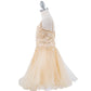 Embroidered Spaghetti Tulle Girl Party Dress by Cinderella Couture USA AS5125