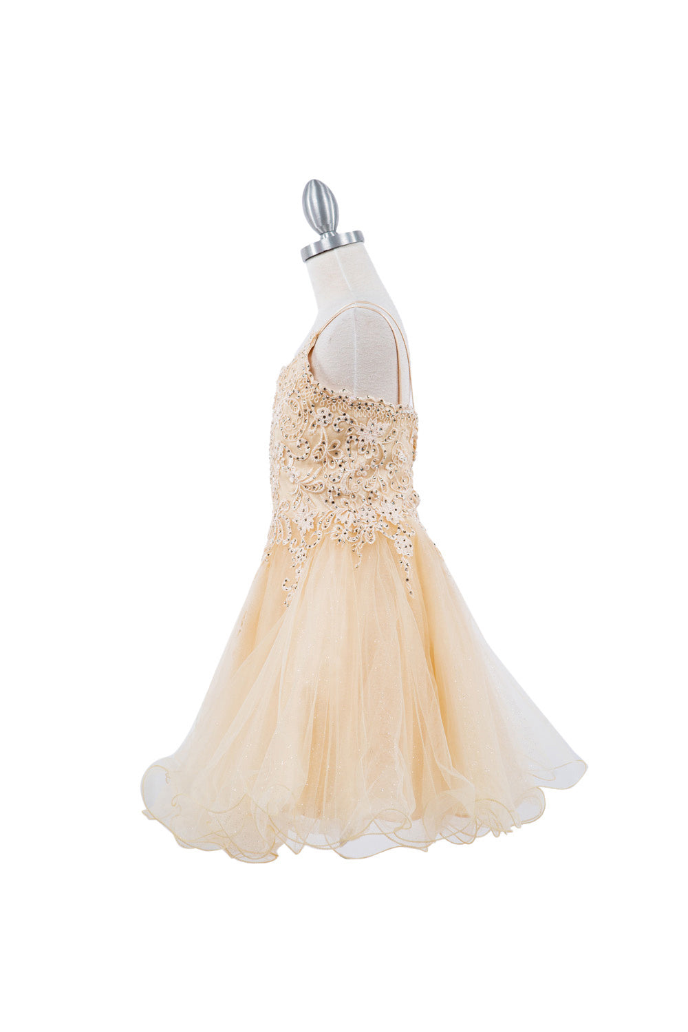 Embroidered Spaghetti Tulle Girl Party Dress by Cinderella Couture USA Ariststyles Embroidered Spaghetti Tulle Girl Party Dress by Cinderella Couture USA Ariststyles