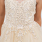 Embroidered Spaghetti Tulle Girl Party Dress by Cinderella Couture USA AS5125