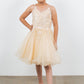 Embroidered Spaghetti Tulle Girl Party Dress by Cinderella Couture USA AS5125