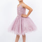 Embroidered Spaghetti Tulle Girl Party Dress by Cinderella Couture USA AS5125